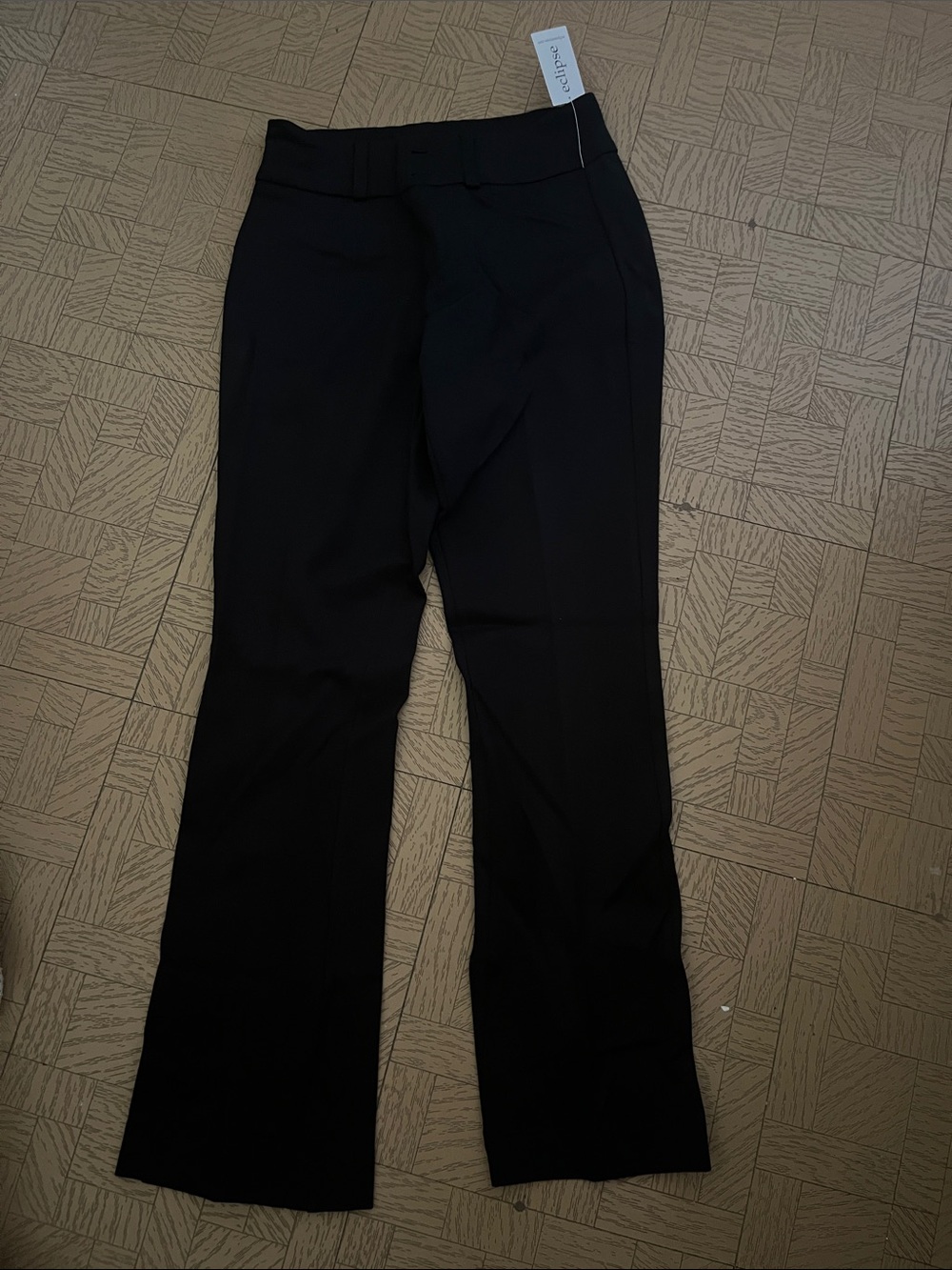 Eclipse Black Boot-Cut Dress Pants
